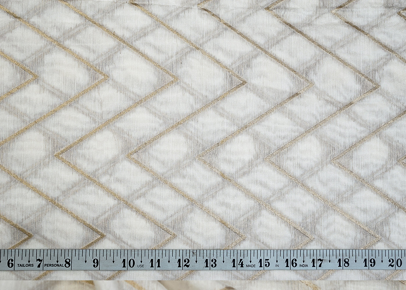 Dyeable Chanderi Fabric with All Over Zari Handloom 15070