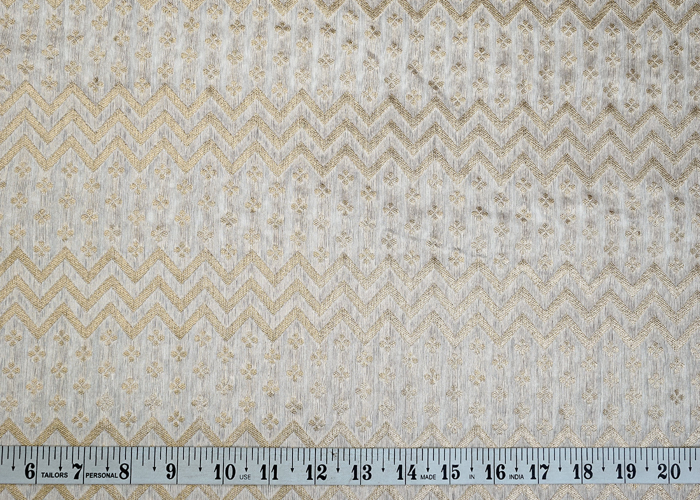 Dyeable Chanderi Fabric with All Over Zari Handloo 15071