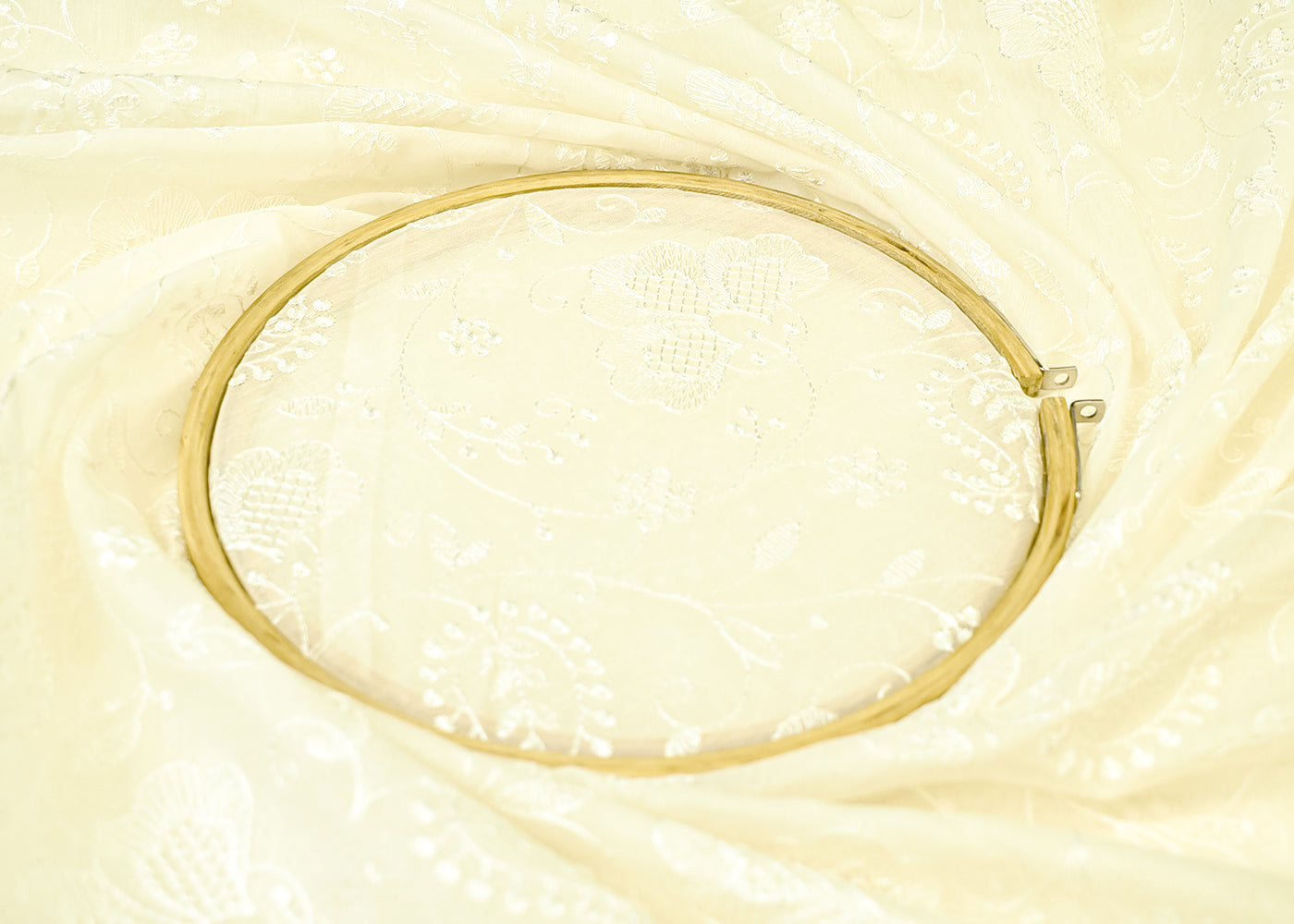 Dyeable Chanderi Fabric with All Over Thread Work Embroidery 15145