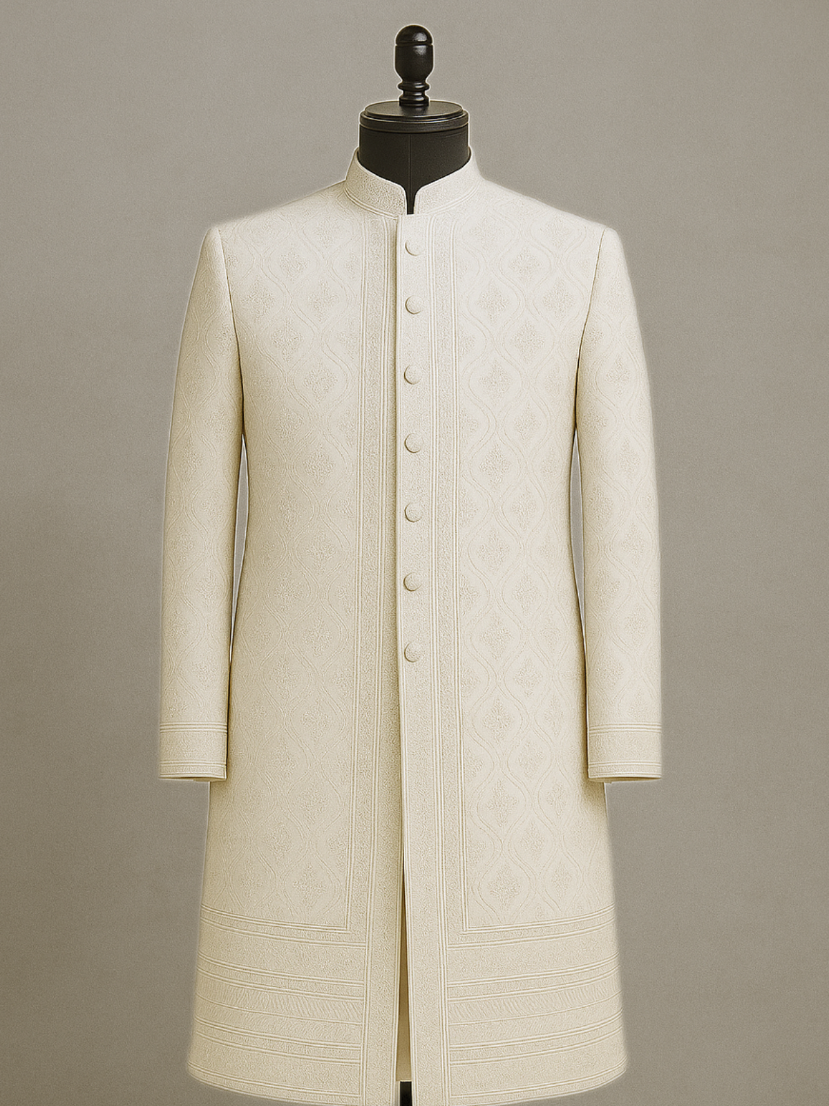 The Virasat – Unstitched White Regal Menswear Fabric 15158