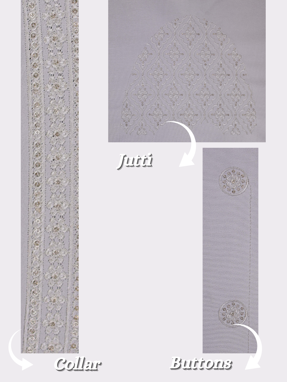 The Virasat – Unstitched White Regal Menswear Fabric 15158