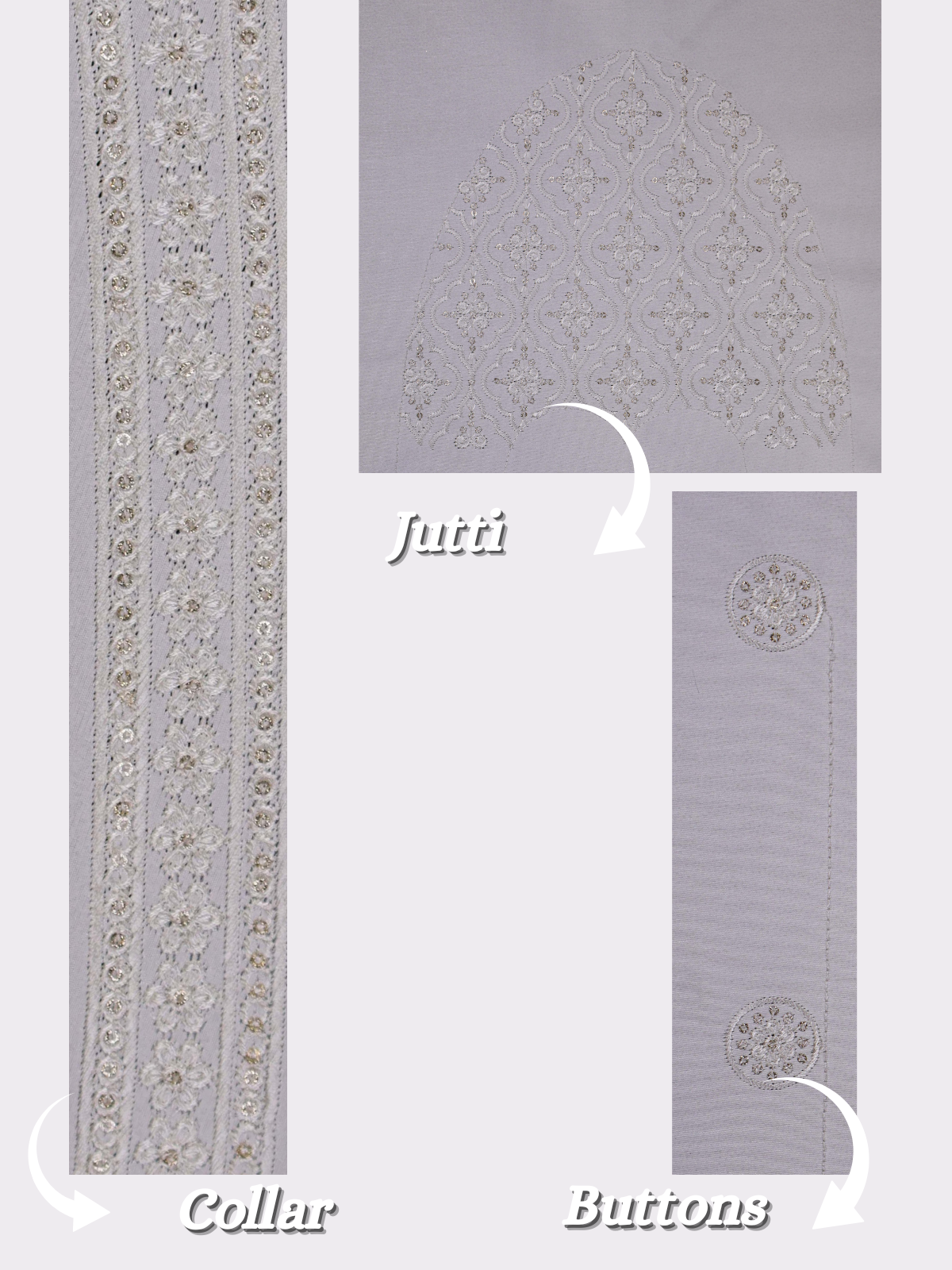 The Virasat – Unstitched White Regal Menswear Fabric 15158