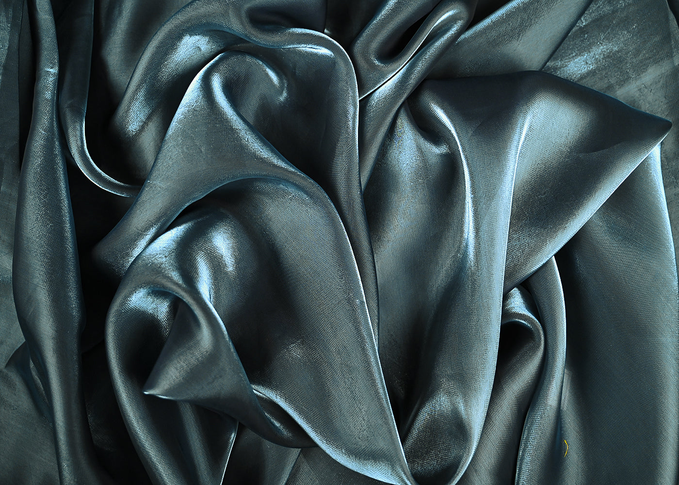 Slate Blue Colored Organza Satin Fabric 15194(101)