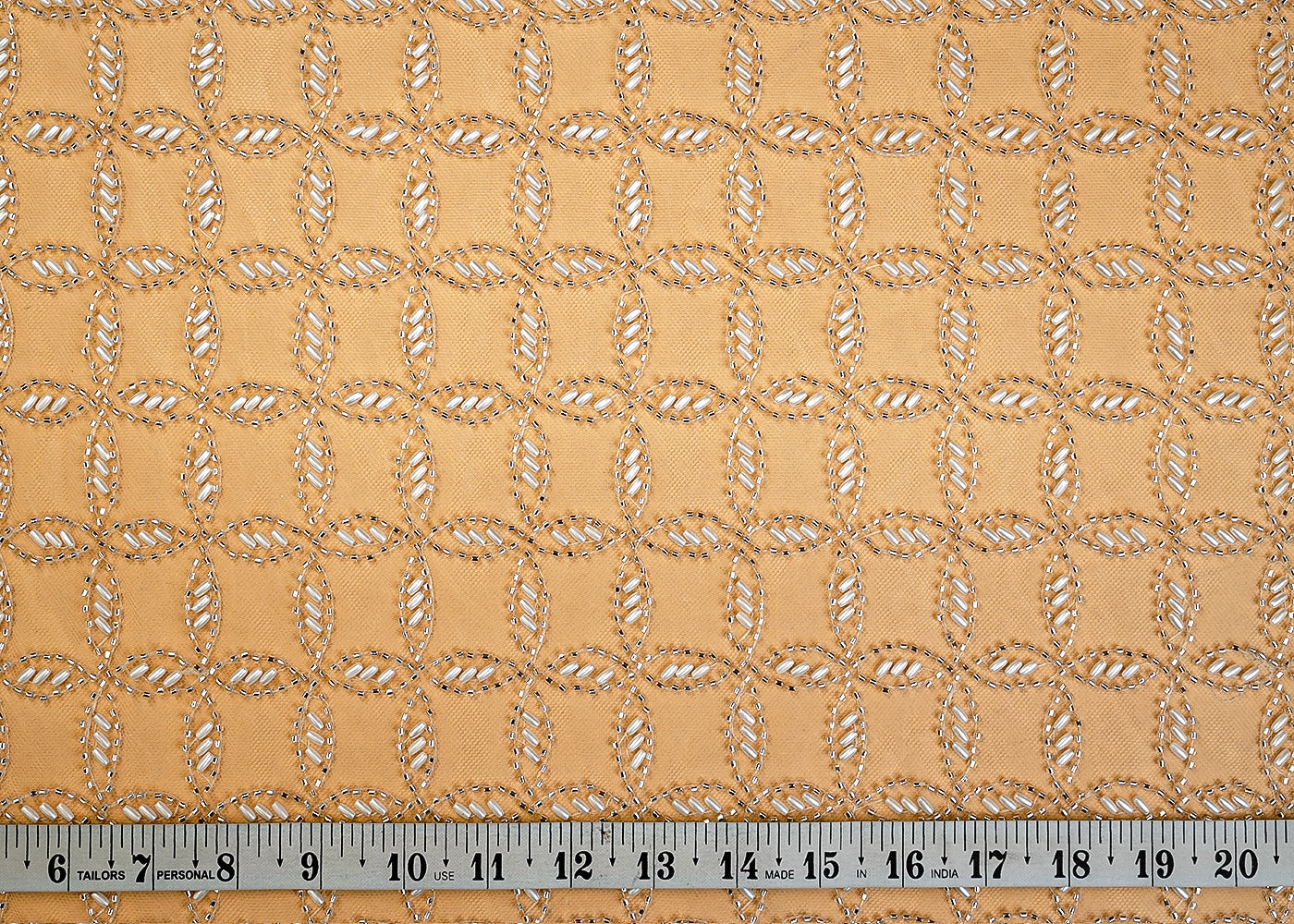 Cream Net All Over Katdana and Bead Work 15267