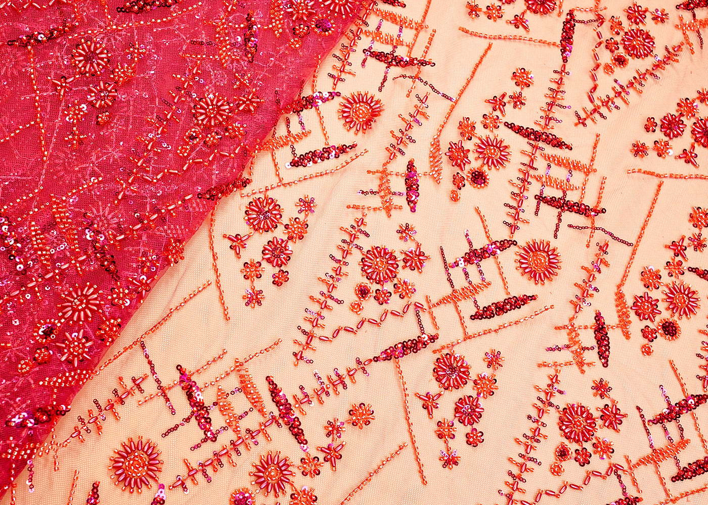 Rani Net Fabric with All Over Katdana, Bead, and Sequins Work 15291