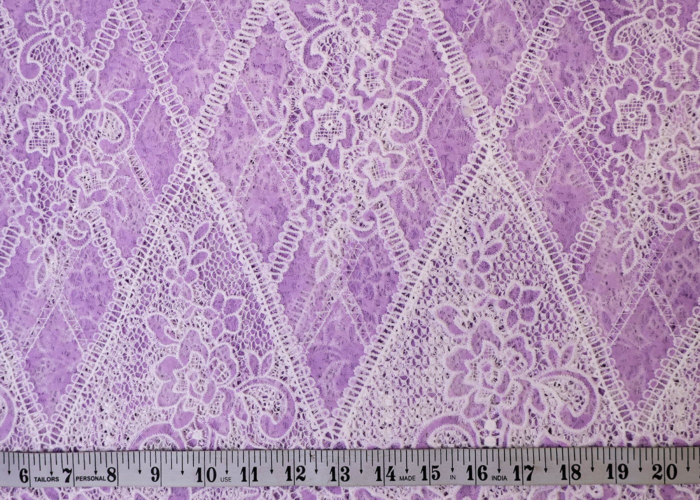 Lavender Imported Sandlin Lace with All-Over Cutwork 15352