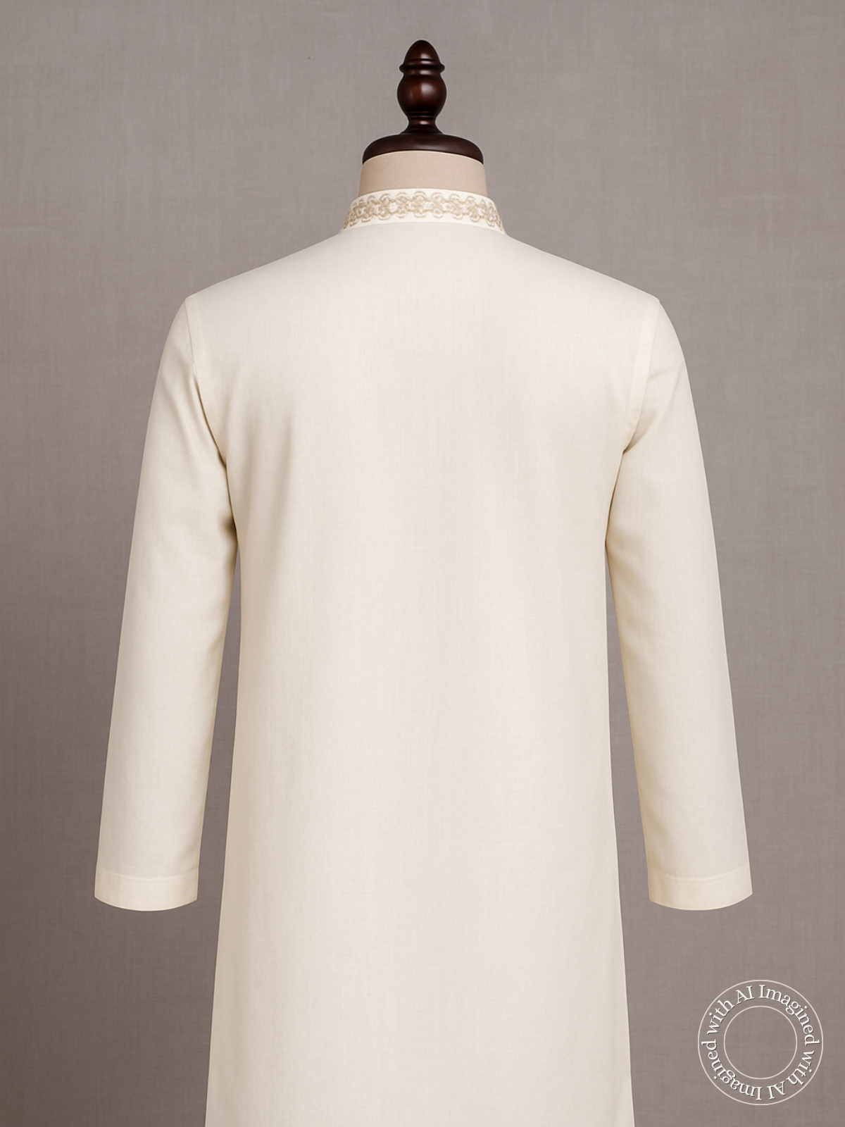 The Kohinoor – Unstitched Off White Kurta Fabric for Men 15405