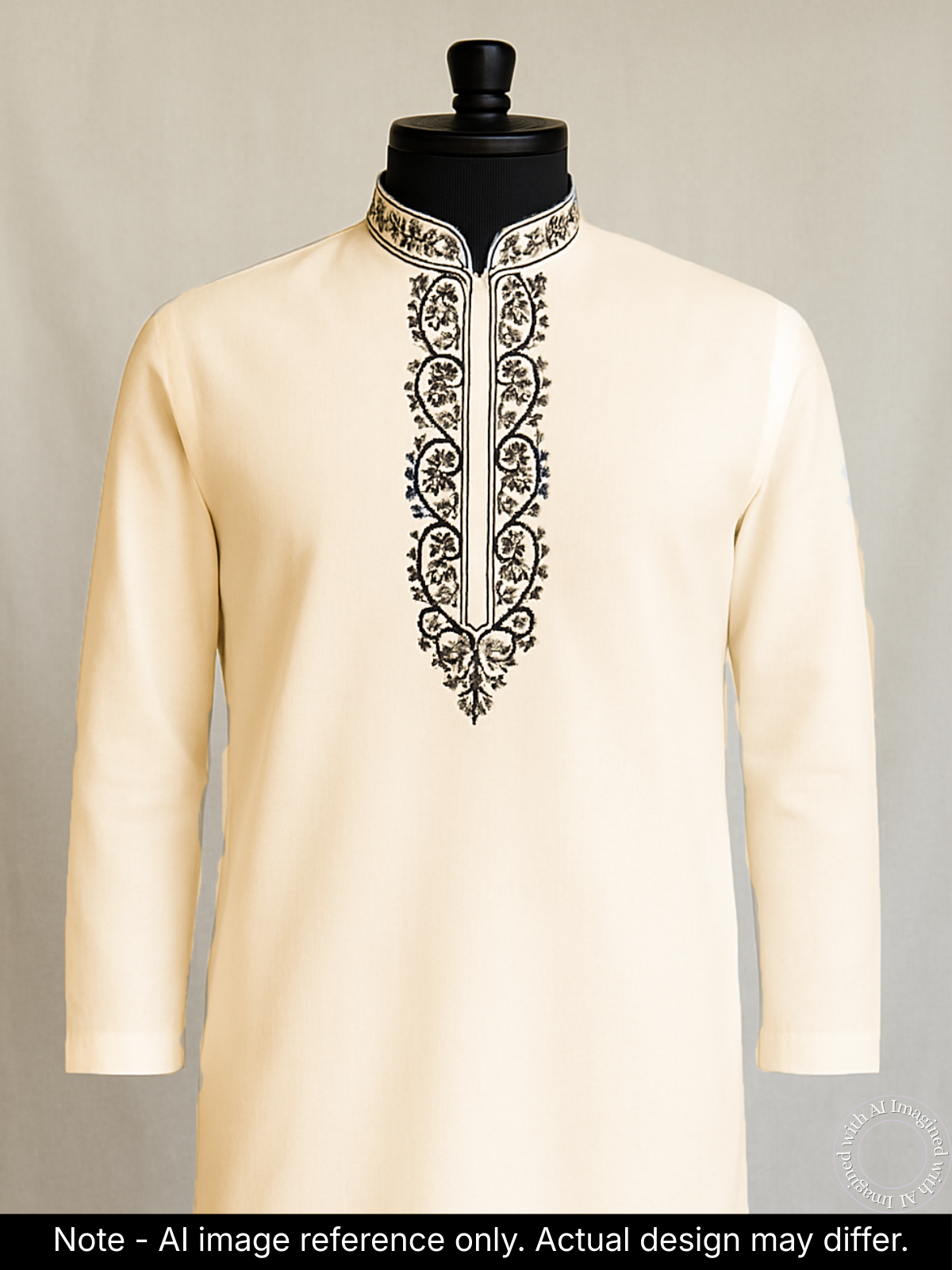 The Kohinoor – Unstitched Off White Kurta Fabric for Men 16824