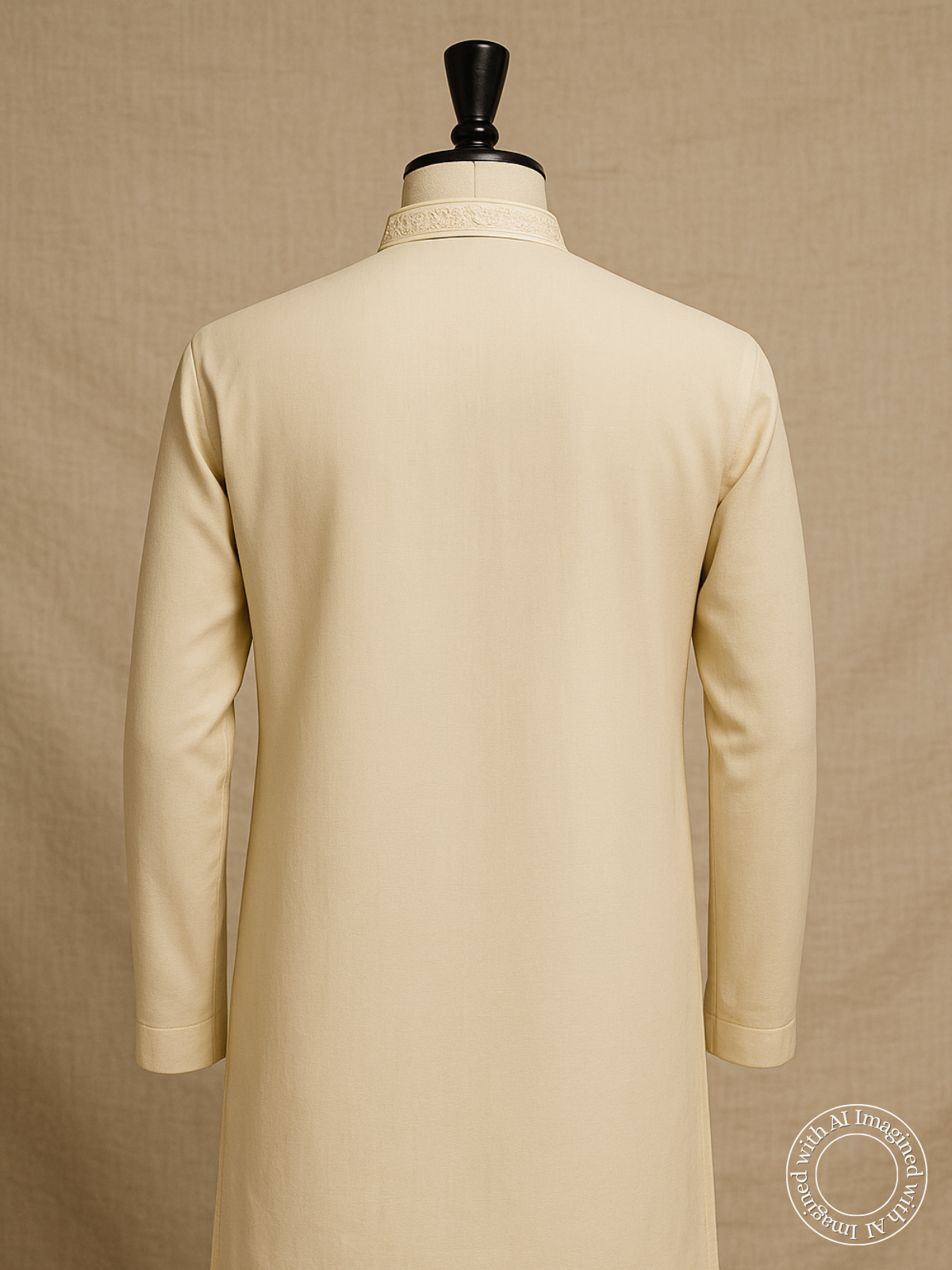 The Kohinoor – Unstitched Off White Kurta Fabric for Men 15407
