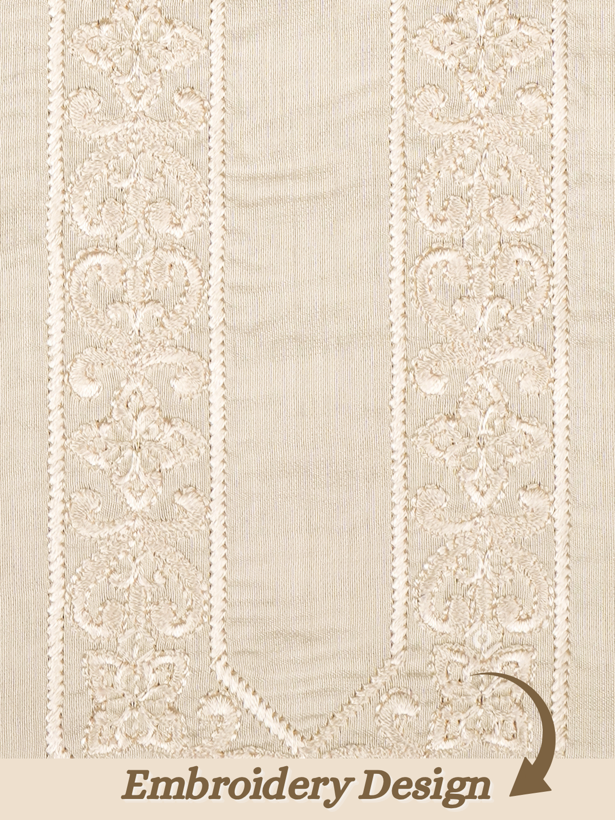 The Kohinoor – Unstitched Off White Kurta Fabric for Men 15407