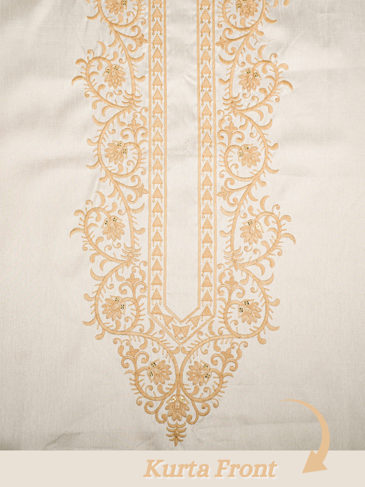 The Kohinoor – Unstitched White Kurta Fabric for Men 15410