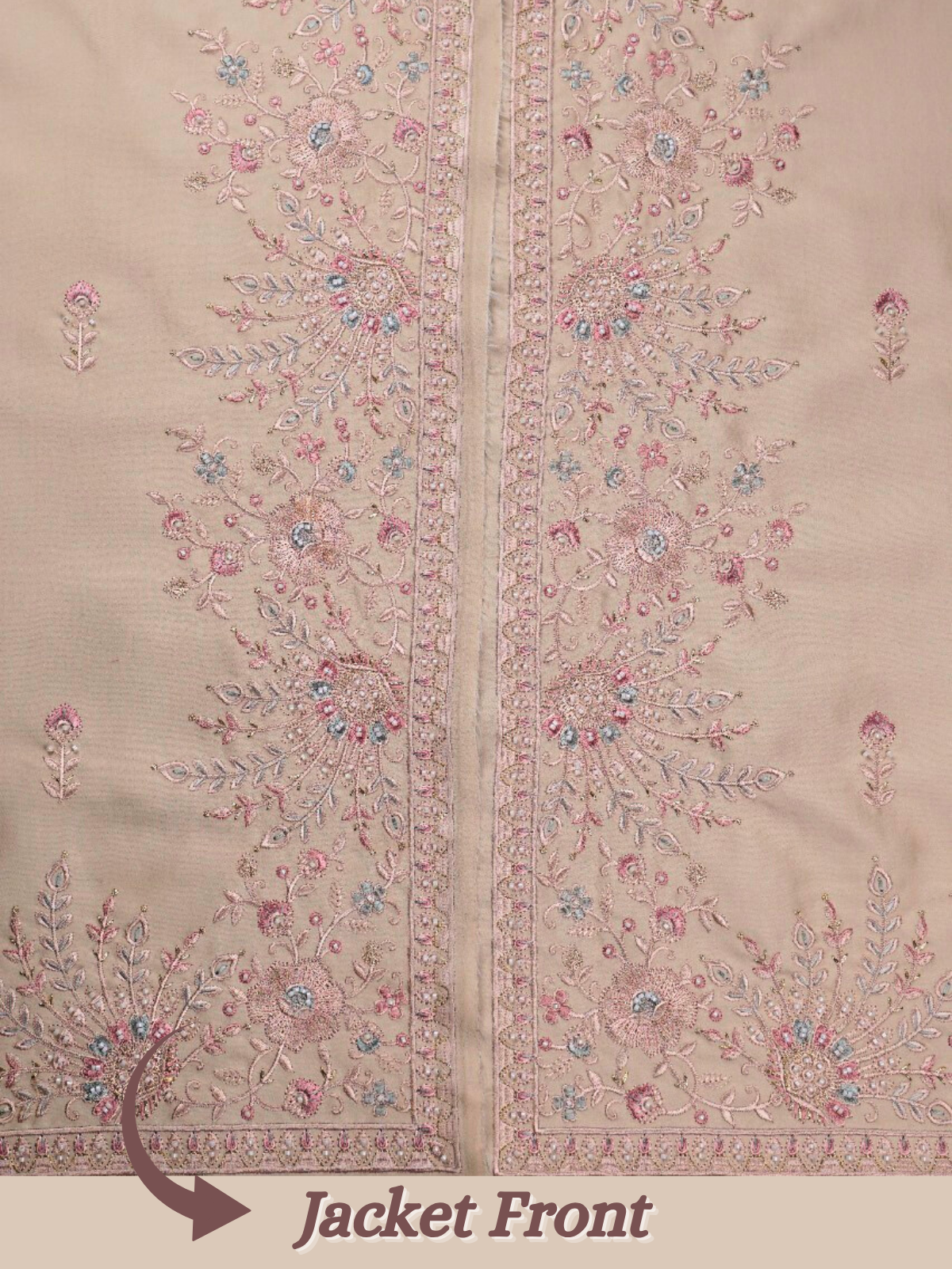 The Riwaayat – Unstitched Almond Nehru Jacket Fabric for Men 15413