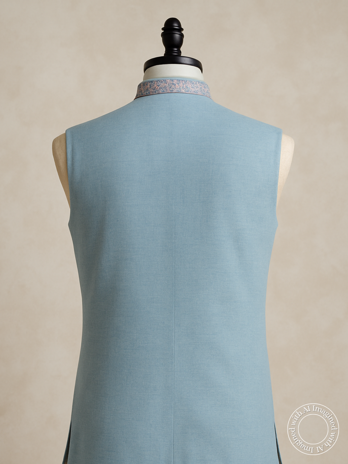The Riwaayat – Unstitched Sky Blue Nehru Jacket Fabric for Men 15419