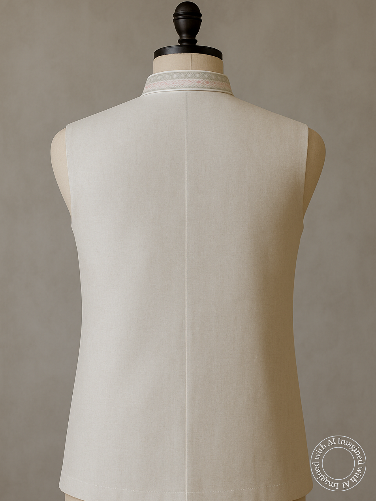 The Riwaayat – Unstitched White Nehru Jacket Fabric for Men 15421