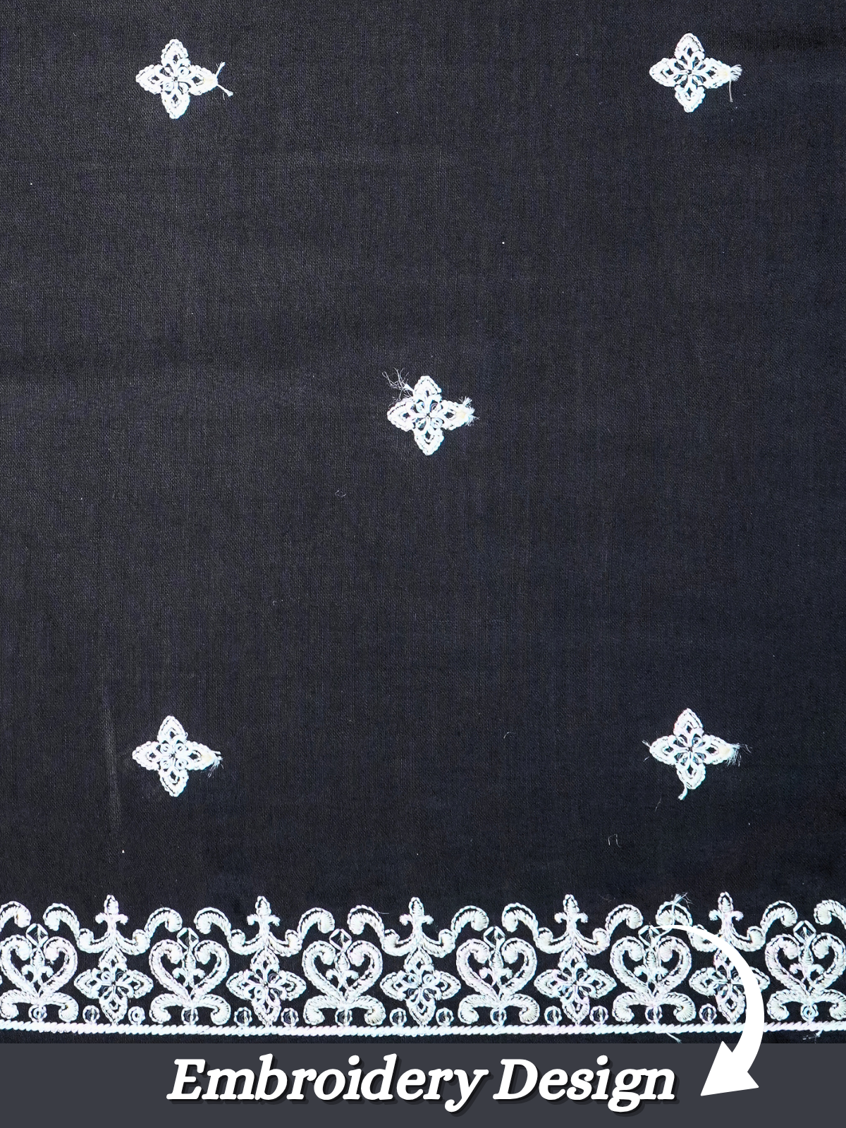 The Kohinoor – Unstitched Black Kurta Fabric for Men 15611