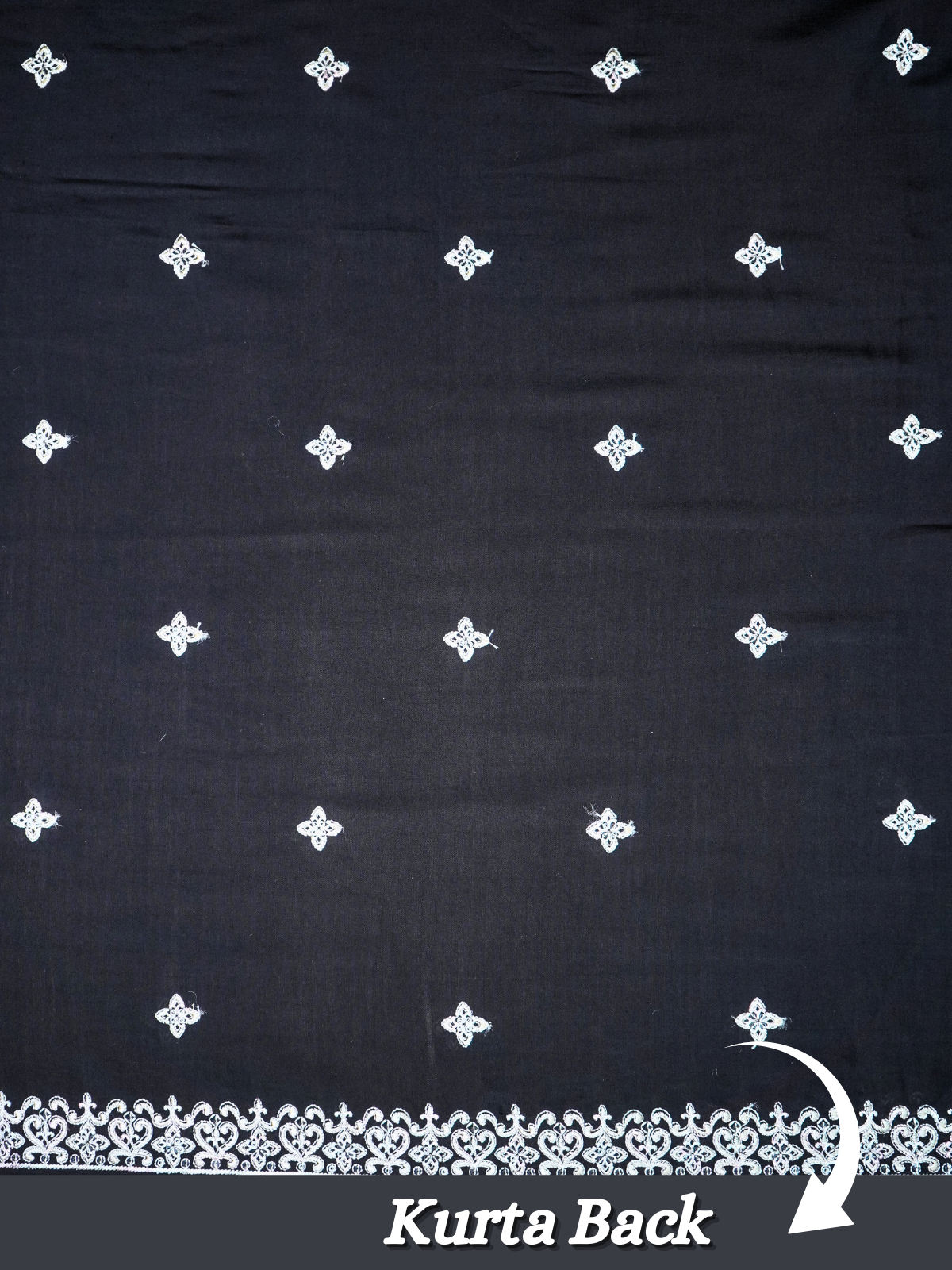 The Kohinoor – Unstitched Black Kurta Fabric for Men 15611