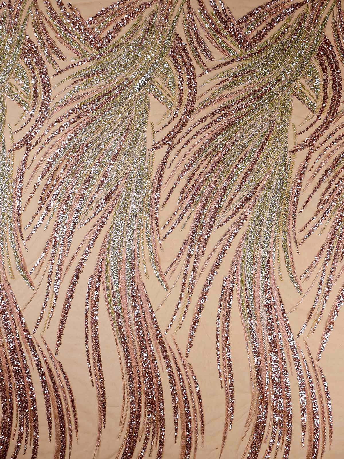 Pista Imported Net with All-Over Bead and Sequins Work 15613