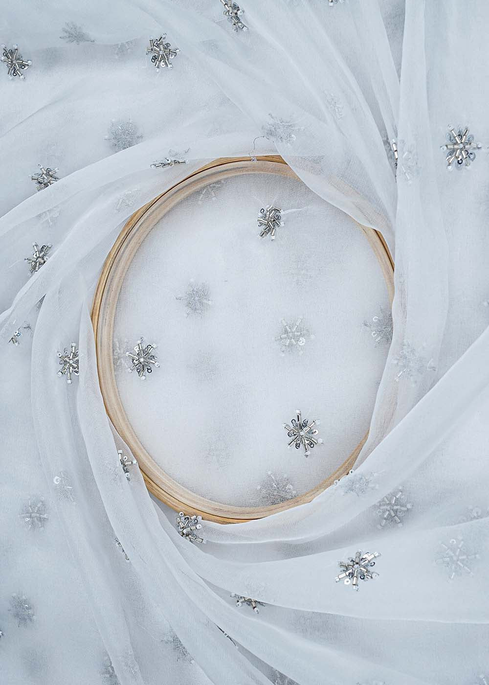 The-Noor---White-Organza-Fabric-with-Classic-Katdana-and-Sequins-Work-|-15710-close-view