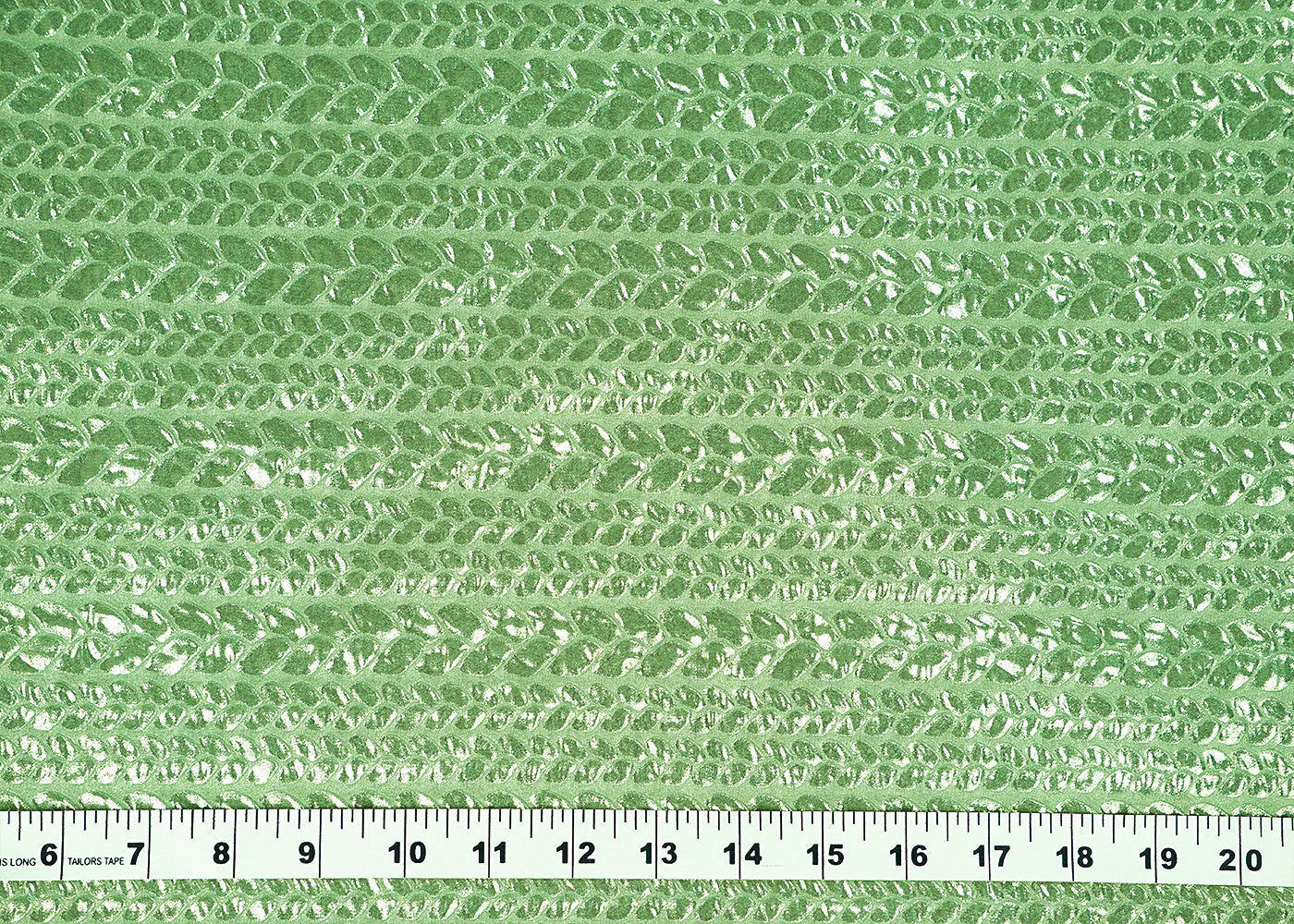 Green Korean Georgette Fabric With All Over Bubble Textured Fabric 15727