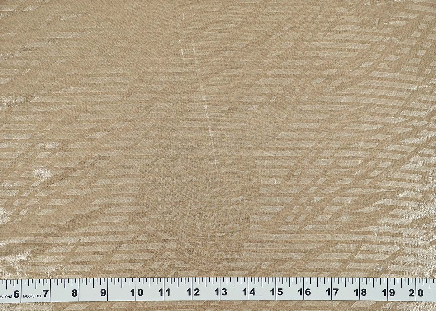 Beige Korean Georgette Fabric With All Over Bubble Textured Fabric 15736