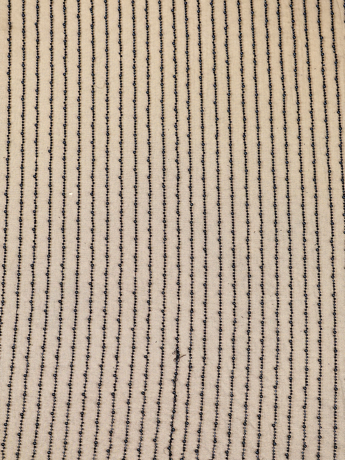 Black Net Fabric With All Over Pearl And Bead Work 15754