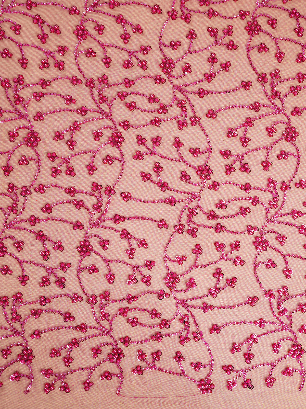 Rani Imported Net Fabric with All Over Bead and Sequins Work 15755