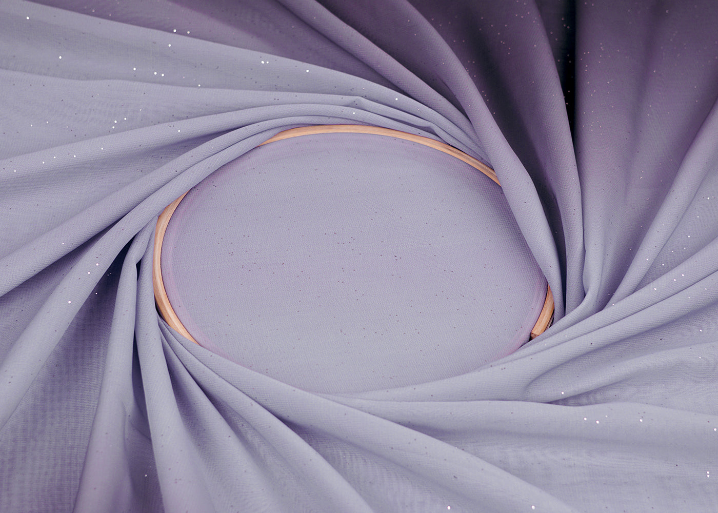 Purple & Violet Imported Georgette Fabric With Two Side Ombre Radiance And All Over Gliter 15759