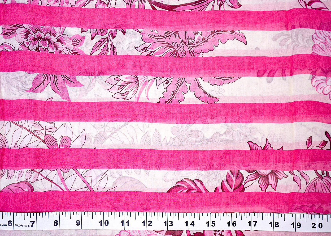Pink Georgette Fabric with All Over Abstract Print 15805