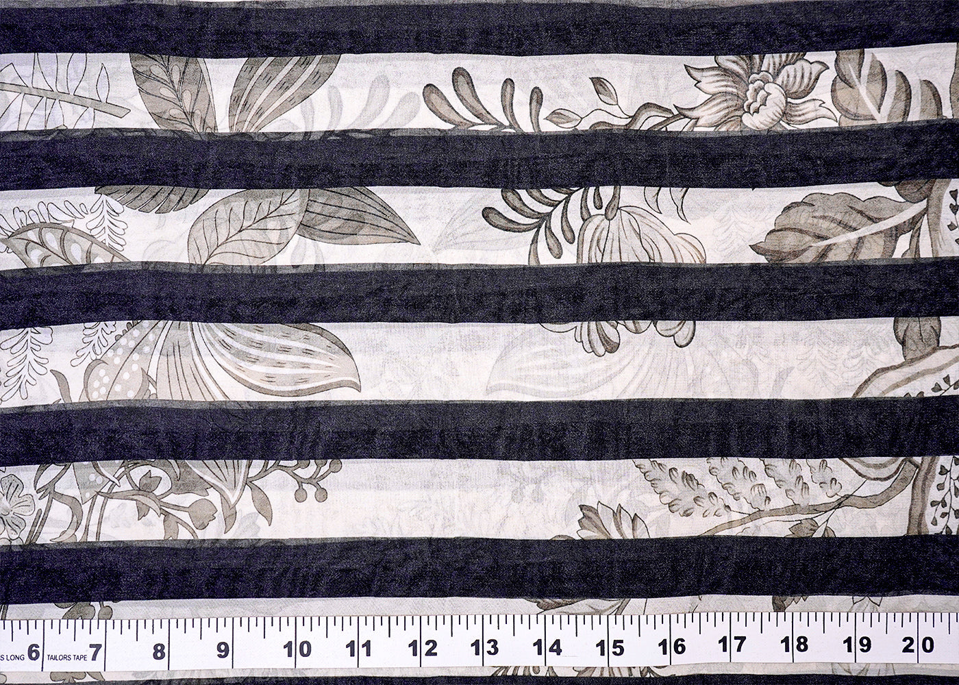 Black Georgette Fabric with All Over Abstract Print 15807