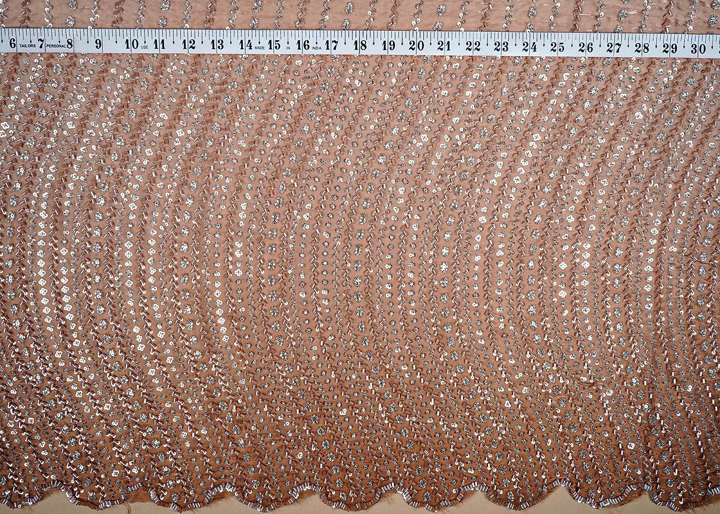 Beige Jimmy Choo Fabric With Scalloped Border 16100