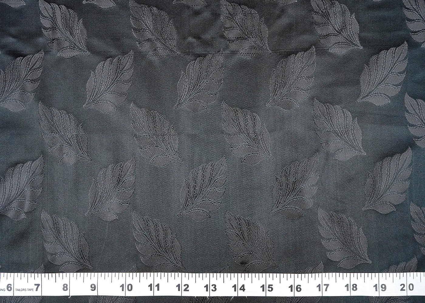 Black Banarasi Brocade Fabric With All Over Thread Handloom 16573