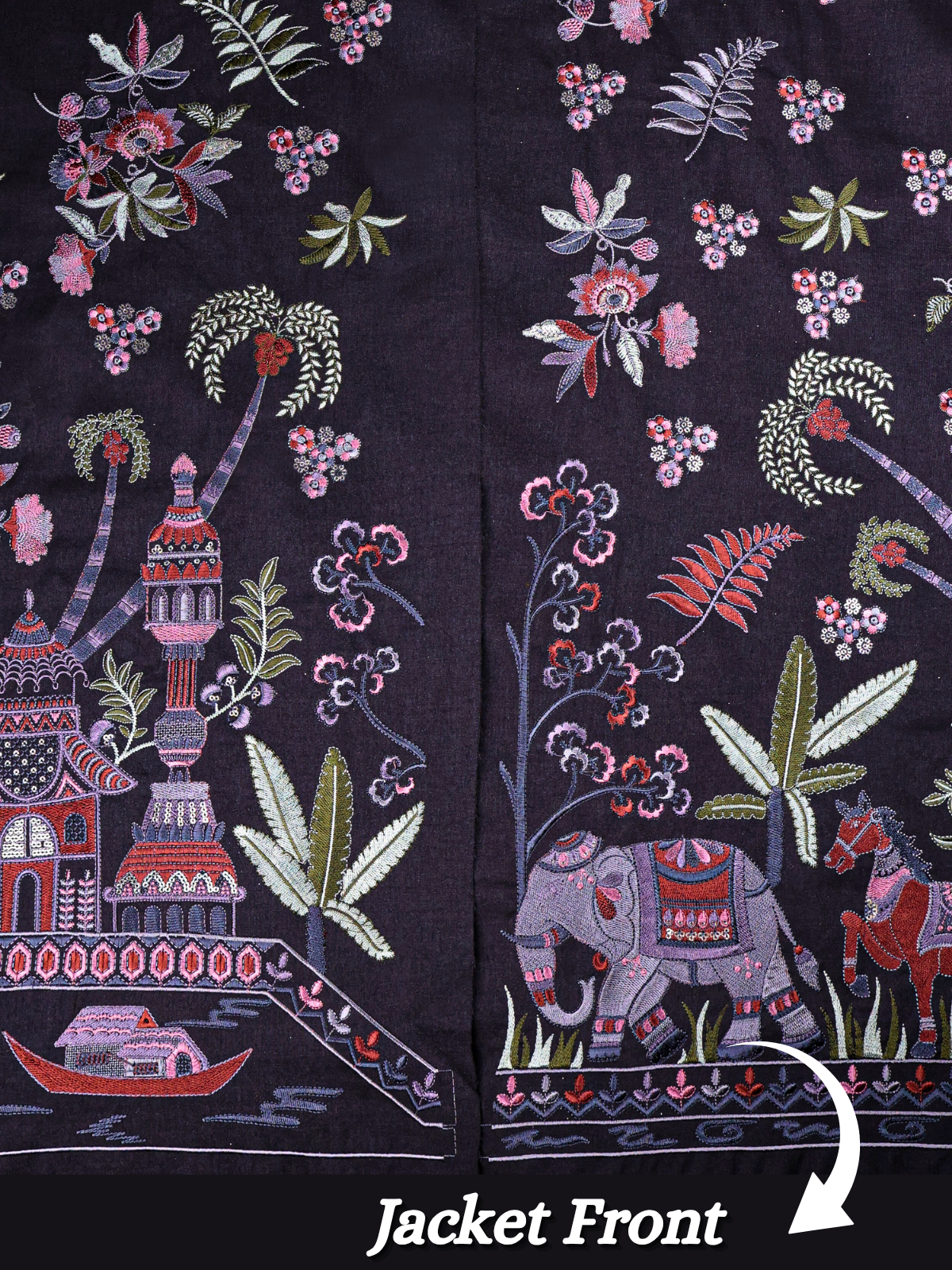 The Riwaayat – Unstitched Black Nehru Jacket Fabric for Men 16806