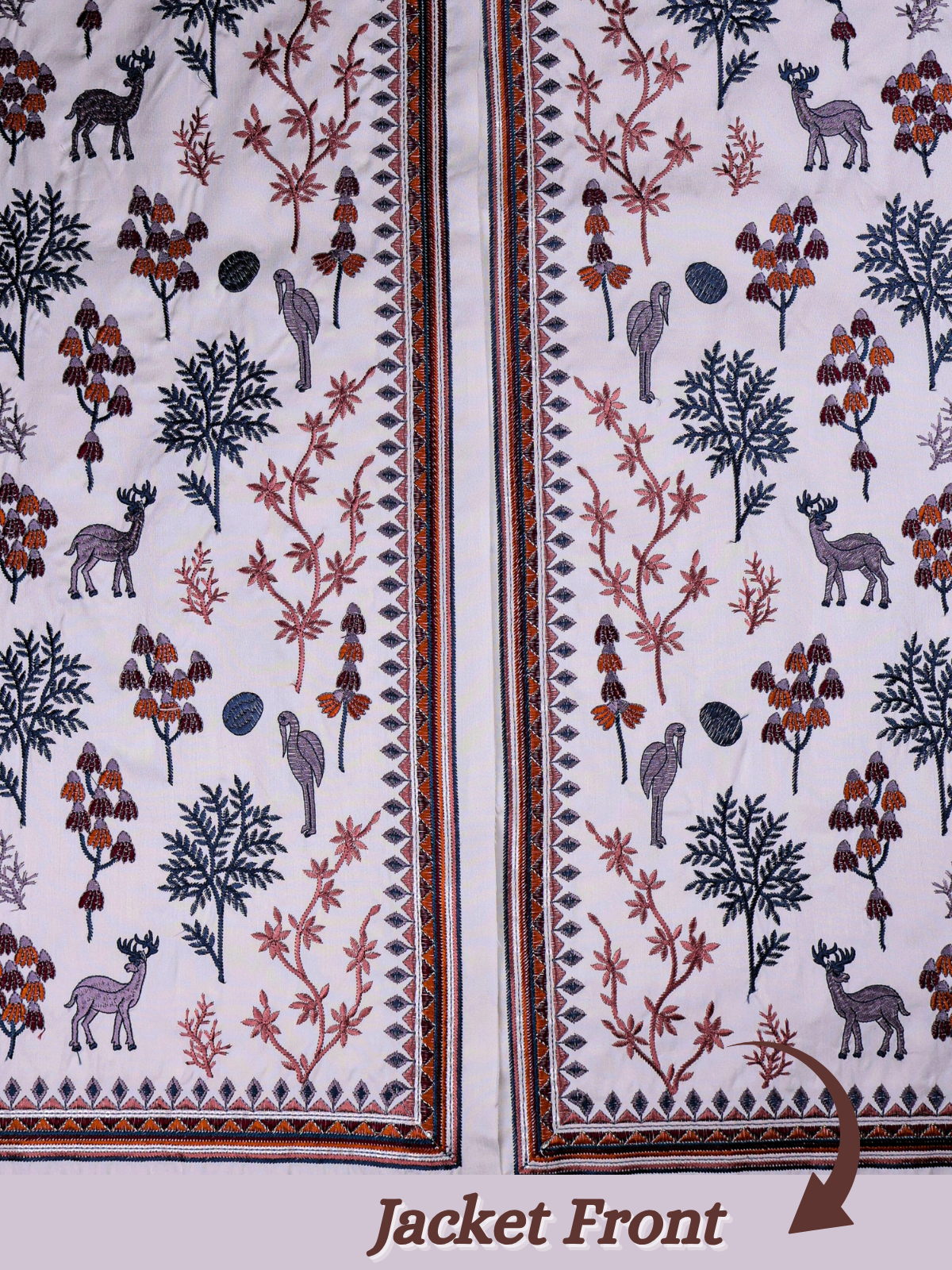 The Riwaayat – Unstitched White Nehru Jacket Fabric for Men 16808