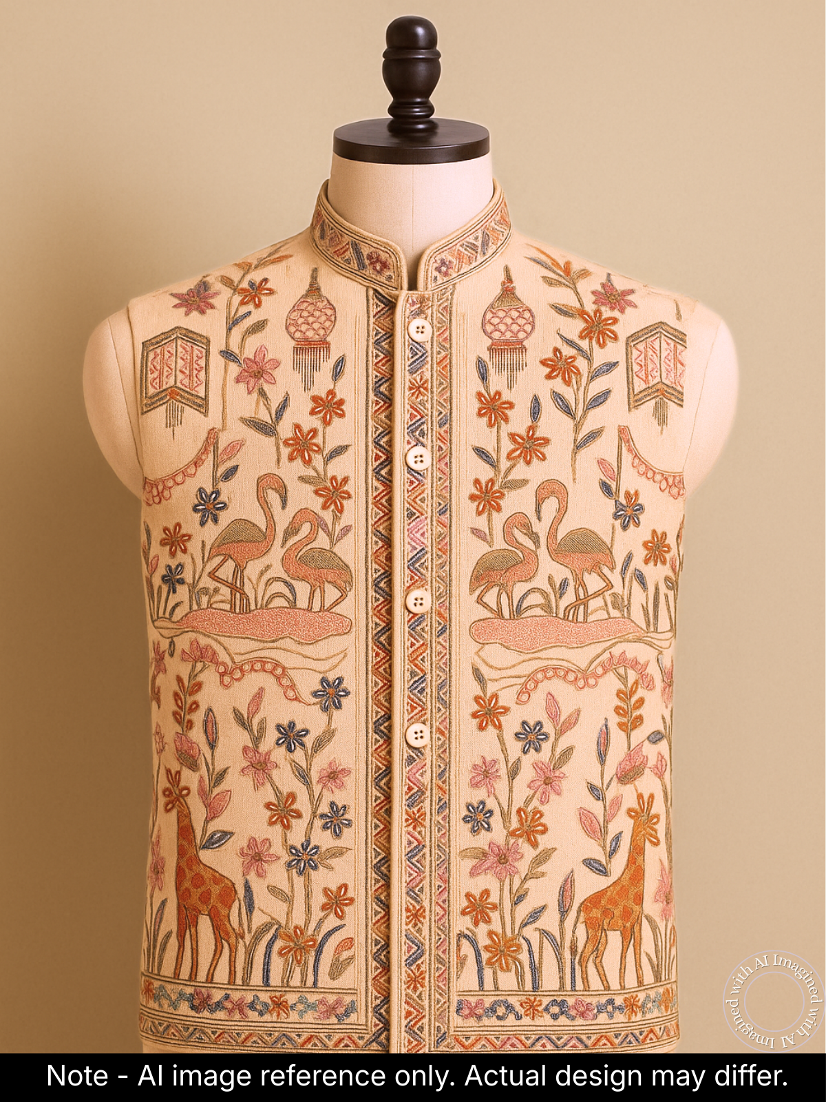 The Riwaayat – Unstitched Dusty Brown Nehru Jacket Fabric for Men 16809