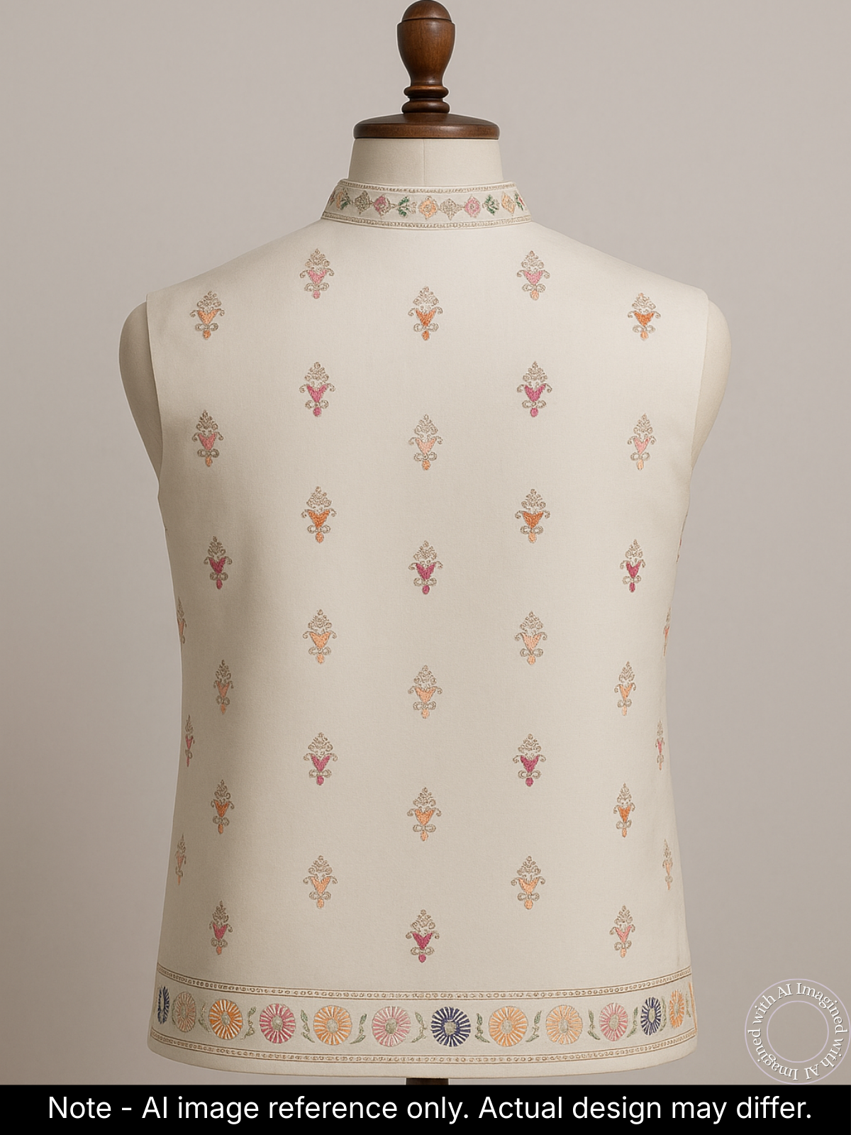 The Riwaayat – Unstitched Off White Nehru Jacket Fabric for Men 16812