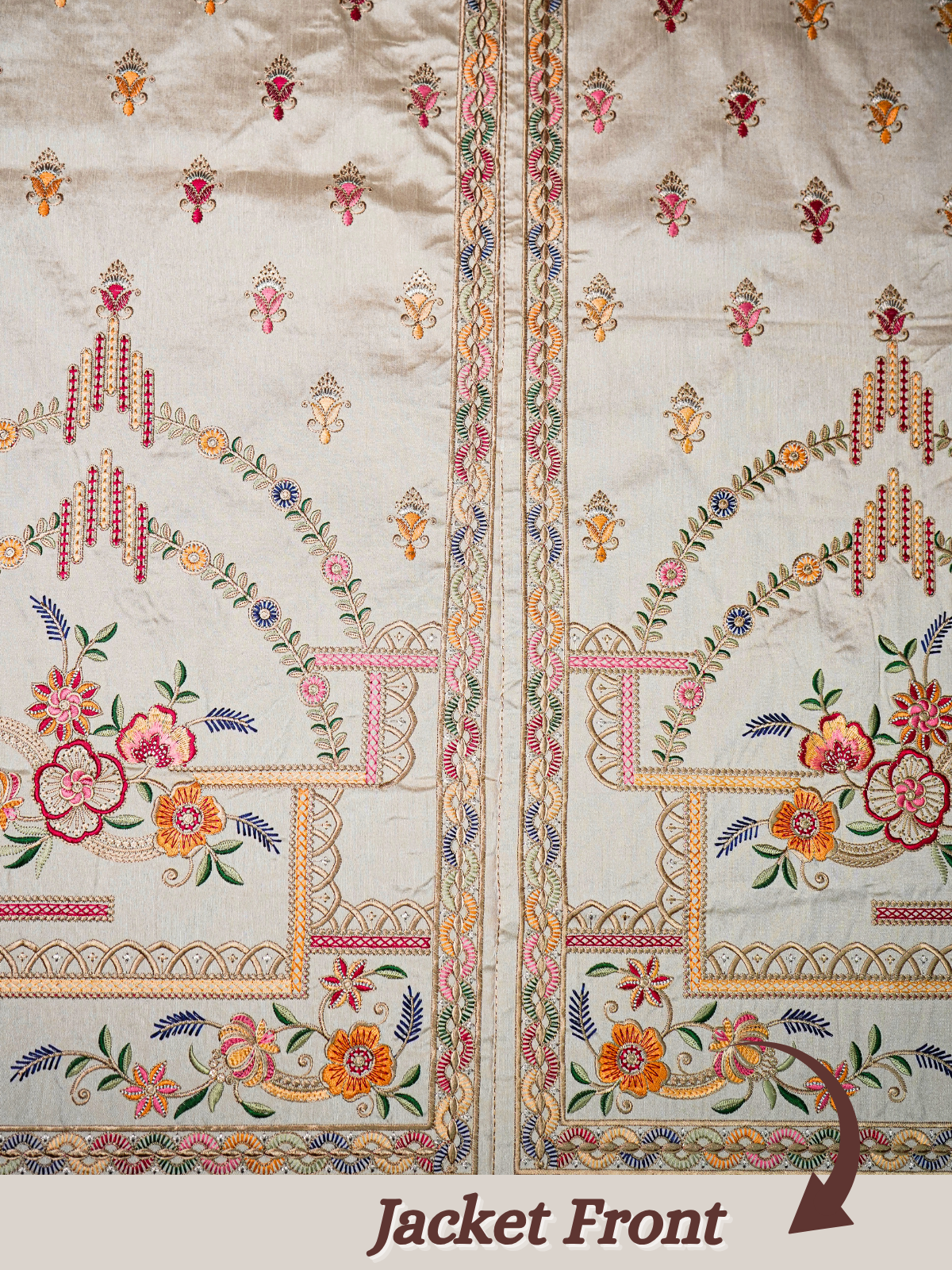 The Riwaayat – Unstitched Off White Nehru Jacket Fabric for Men 16812