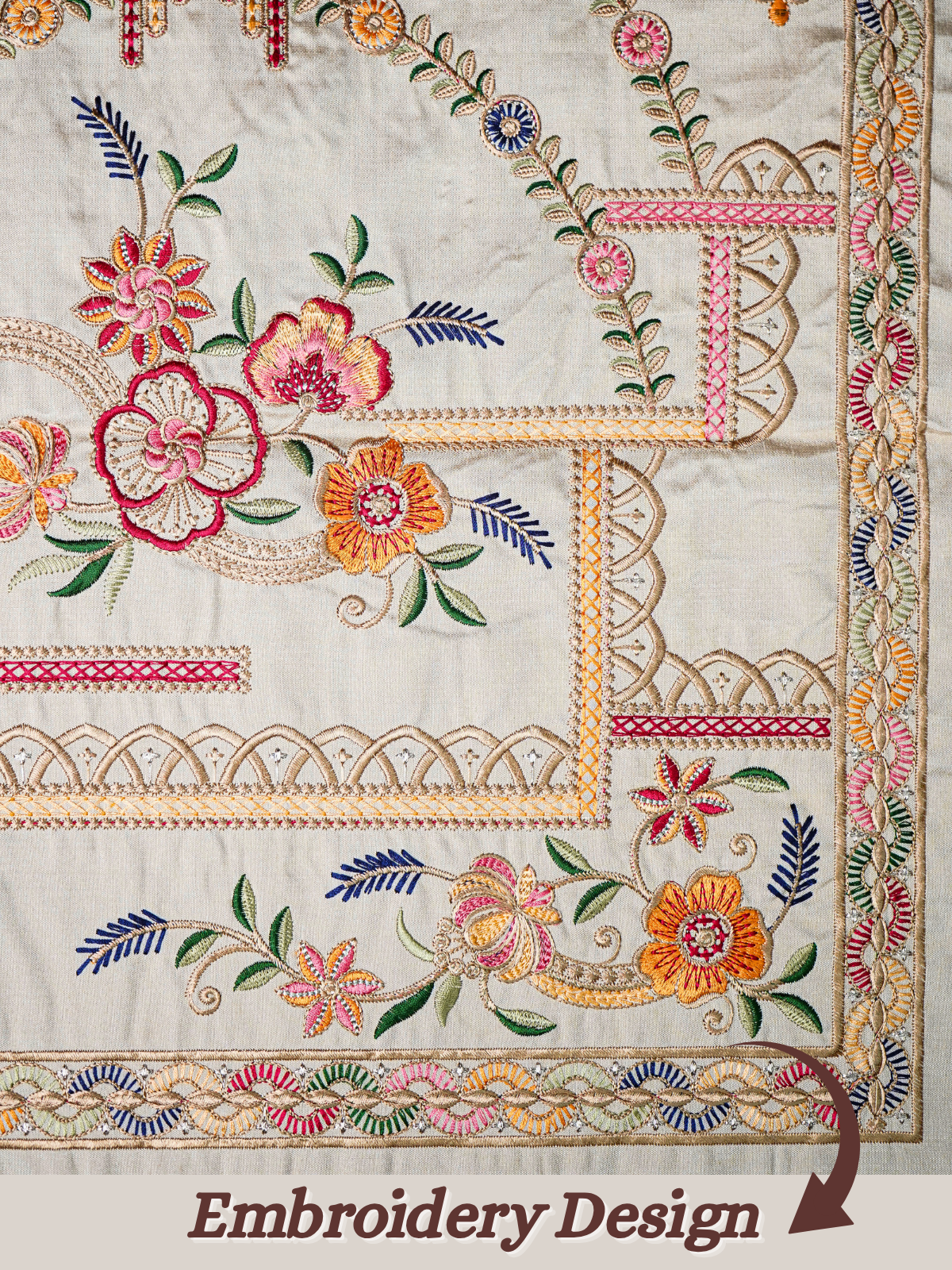 The Riwaayat – Unstitched Off White Nehru Jacket Fabric for Men 16812