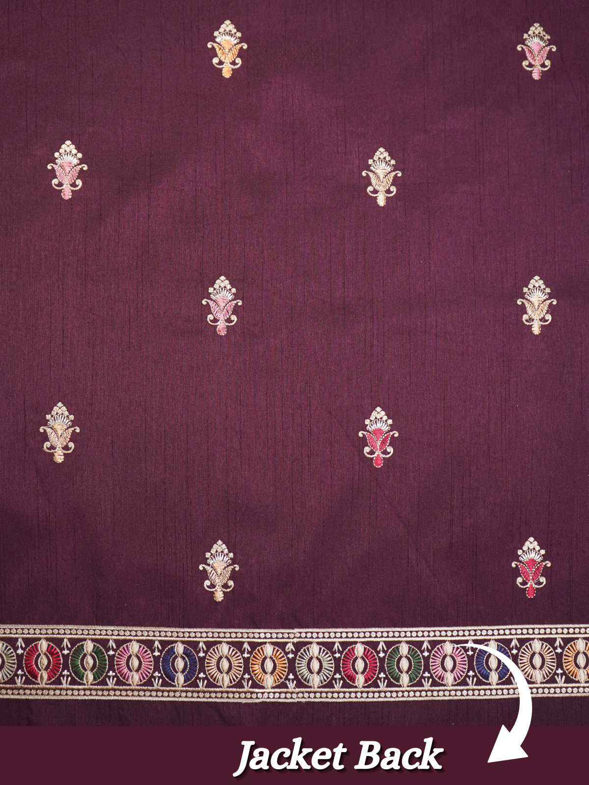 The Riwaayat – Unstitched Wine Nehru Jacket Fabric for Men 16813