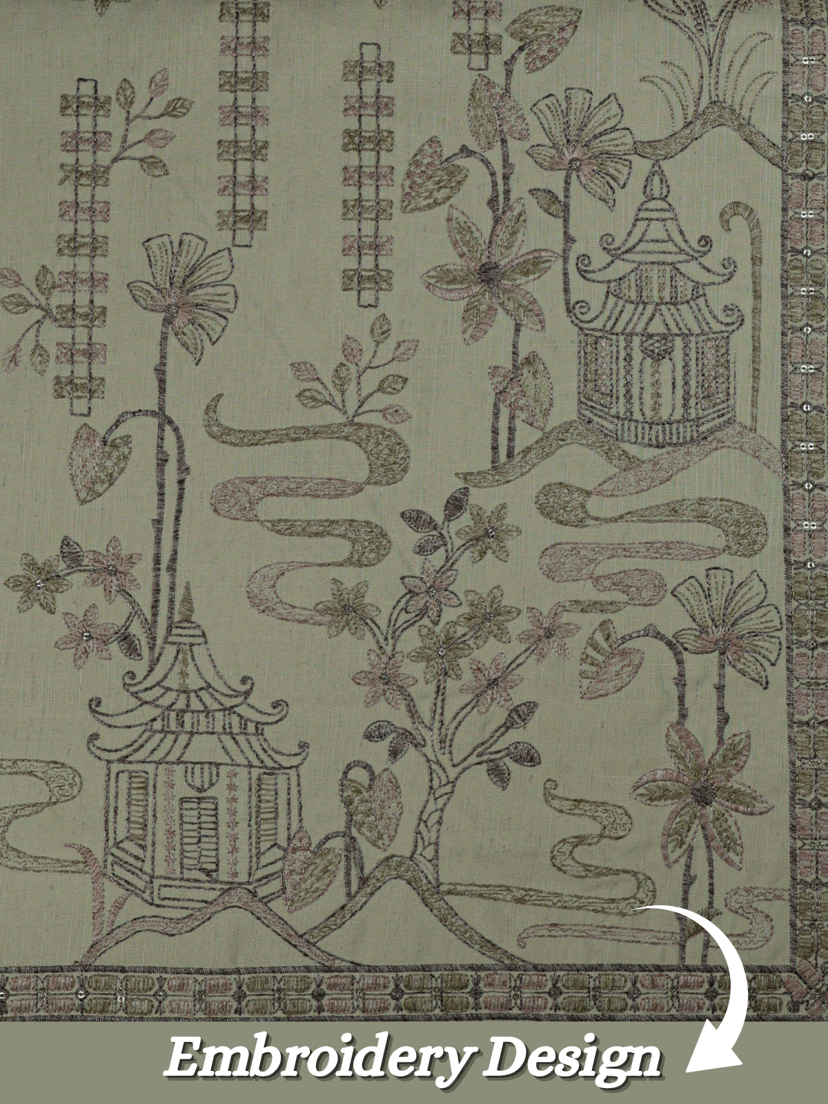 The Riwaayat – Unstitched Green Nehru Jacket Fabric for Men 16814