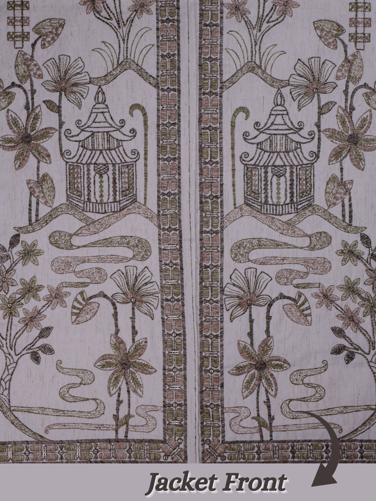 The Riwaayat – Unstitched Cream Nehru Jacket Fabric for Men 16815