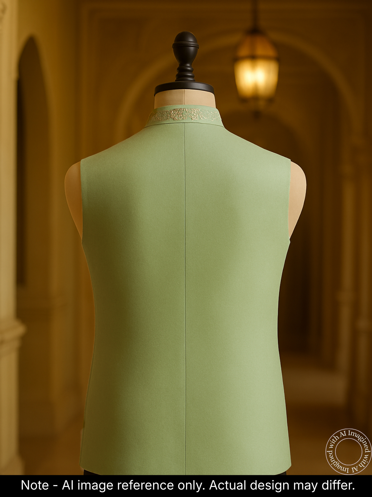 The Riwaayat – Unstitched Pista Green Nehru Jacket Fabric for Men 16817