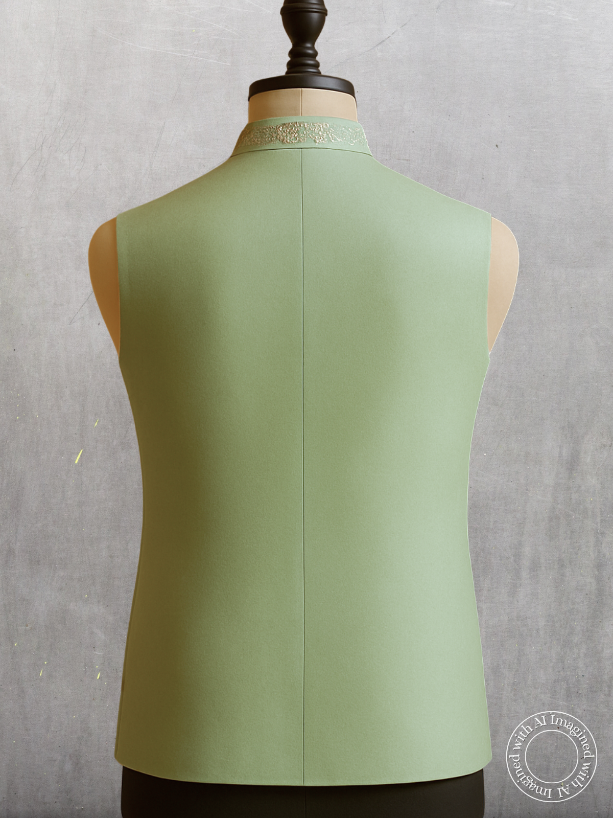 The Riwaayat – Unstitched Pista Green Nehru Jacket Fabric for Men 16817