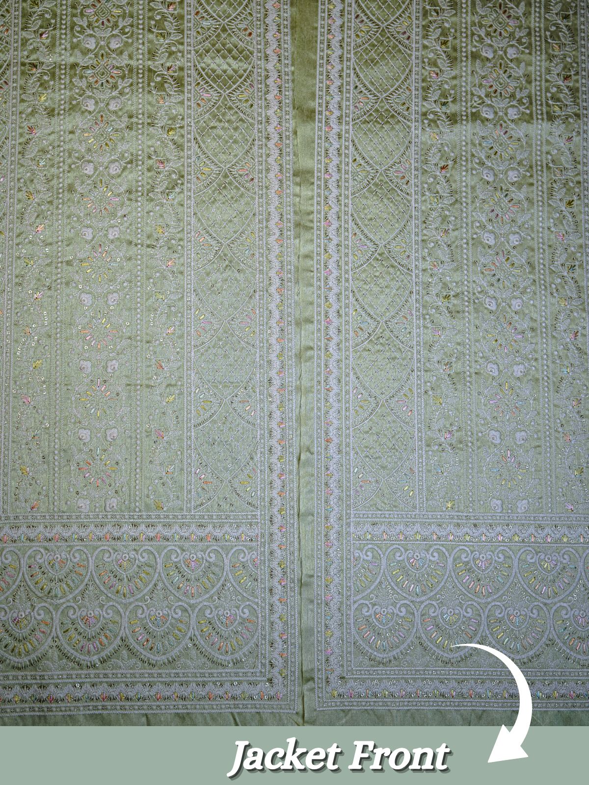 The Riwaayat – Unstitched Pista Green Nehru Jacket Fabric for Men 16817