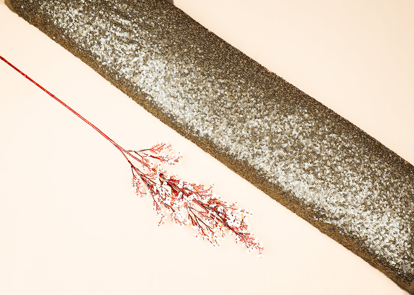 The Noor - Metallic Gold Net Fabric With Timeless Sequins Work | 16840