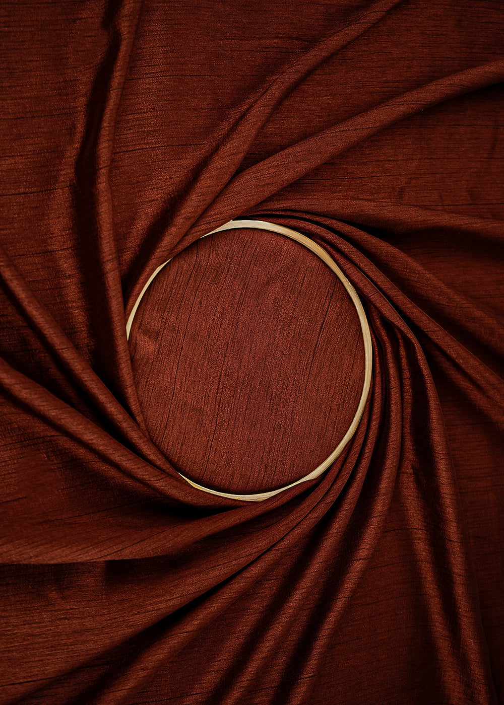 Brown Colored Nysa Silk Fabric 16857(101)