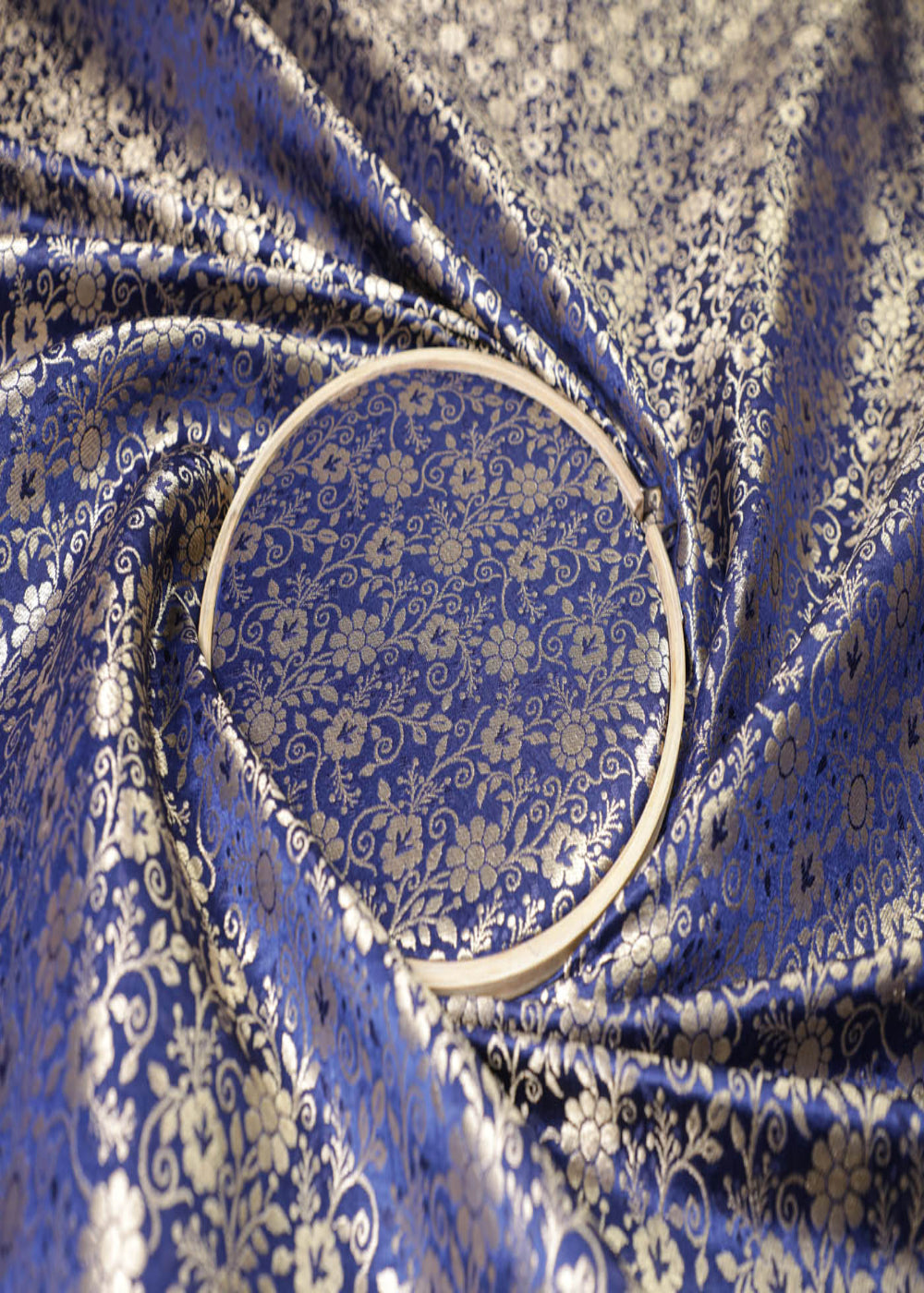 navy-blue-banarasi-brocade-fabric-with-all-over-golden-zari-handloom-16977-close-view