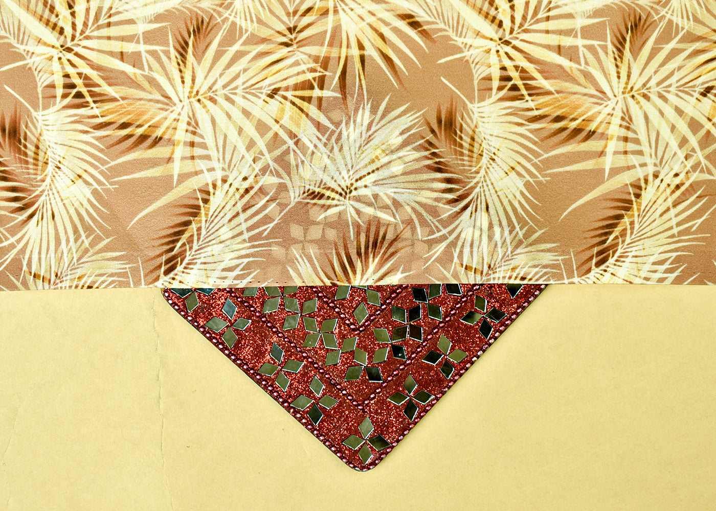 Beige Georgette Satin Fabric with All Over Abstract Print 17044