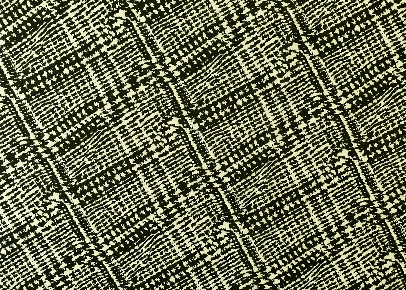 Black Georgette Satin Fabric with All Over Abstract Print 17075