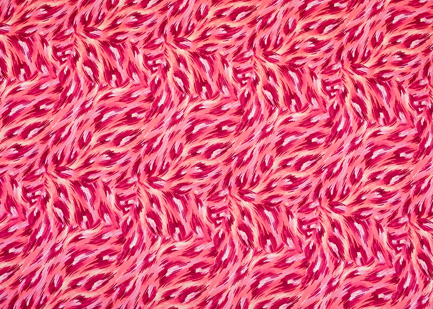 Pink Georgette Satin Fabric with All Over Abstract Print 17113