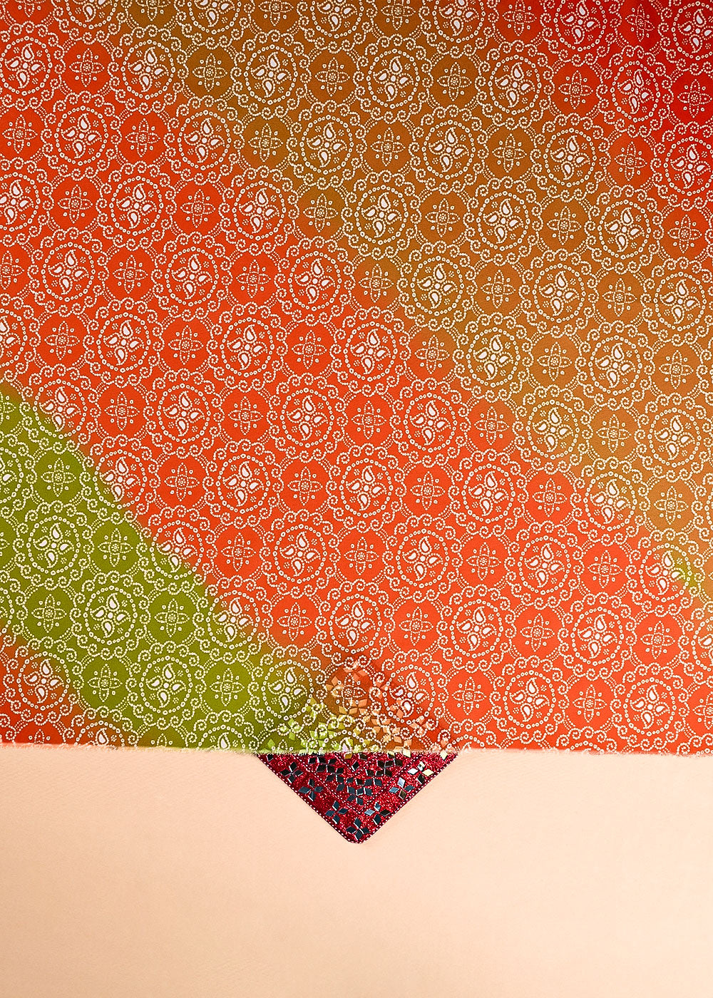 Multi-Color Georgette Fabric With All Over Bandhani Print 17133